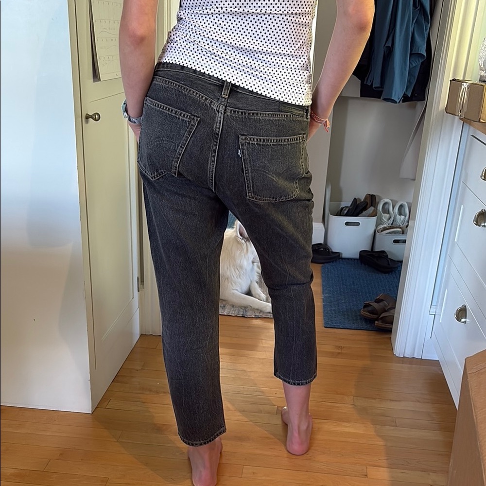 Made and Crafted by Levi Strauss Faded Black Denim Ankle Jeans